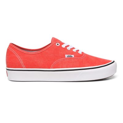 Vans Washed Canvas ComfyCush Authentic - Kadın Spor Ayakkabı (Kırmızı)